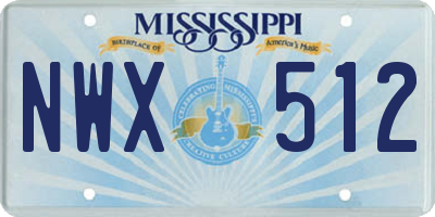 MS license plate NWX512