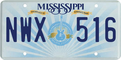 MS license plate NWX516