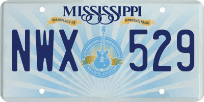 MS license plate NWX529