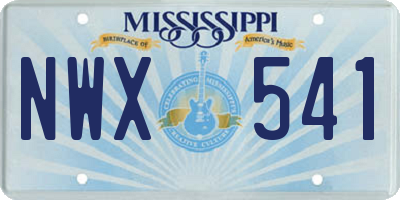 MS license plate NWX541