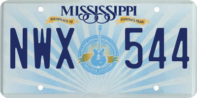 MS license plate NWX544