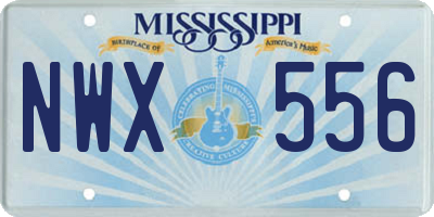 MS license plate NWX556