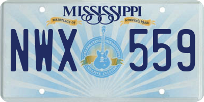 MS license plate NWX559