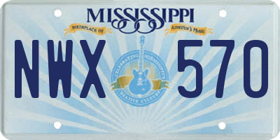 MS license plate NWX570