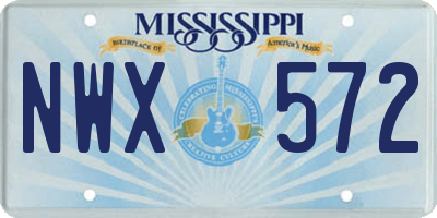 MS license plate NWX572