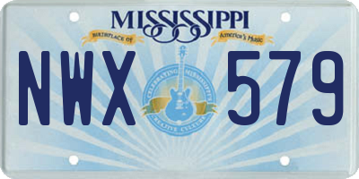 MS license plate NWX579