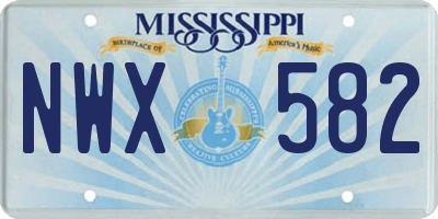 MS license plate NWX582