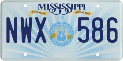 MS license plate NWX586