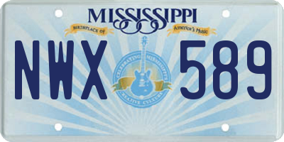 MS license plate NWX589