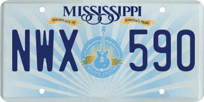 MS license plate NWX590