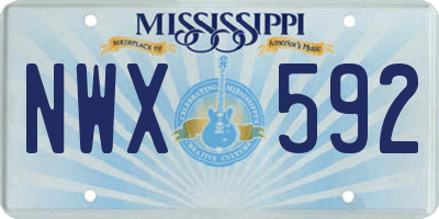 MS license plate NWX592