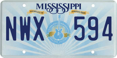 MS license plate NWX594