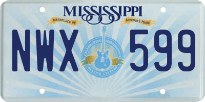 MS license plate NWX599