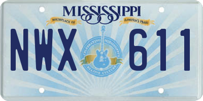 MS license plate NWX611