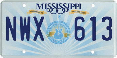 MS license plate NWX613