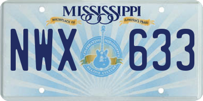 MS license plate NWX633