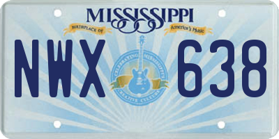 MS license plate NWX638