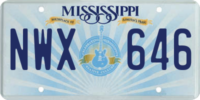 MS license plate NWX646