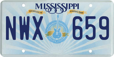 MS license plate NWX659