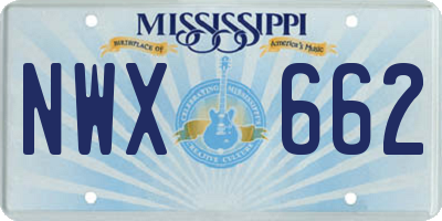 MS license plate NWX662