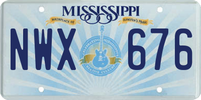 MS license plate NWX676