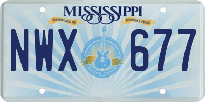 MS license plate NWX677