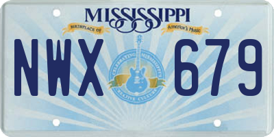 MS license plate NWX679