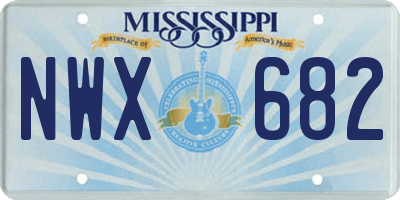 MS license plate NWX682
