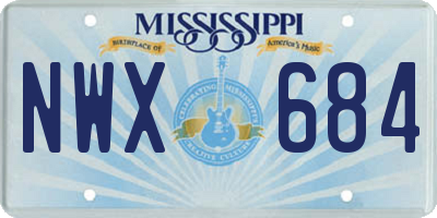 MS license plate NWX684