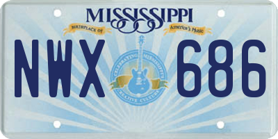 MS license plate NWX686