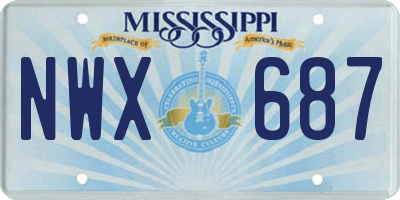 MS license plate NWX687