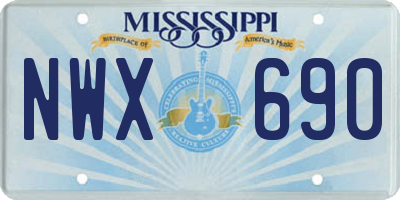 MS license plate NWX690