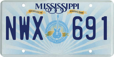 MS license plate NWX691