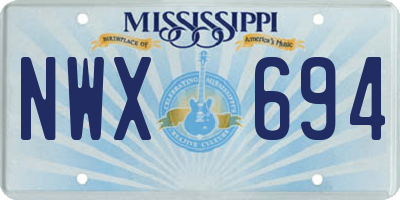 MS license plate NWX694