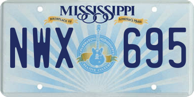 MS license plate NWX695