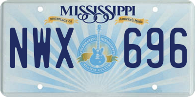 MS license plate NWX696