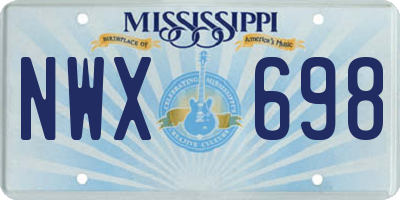 MS license plate NWX698
