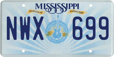 MS license plate NWX699