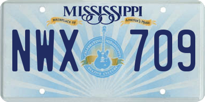 MS license plate NWX709