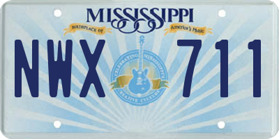 MS license plate NWX711