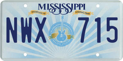 MS license plate NWX715