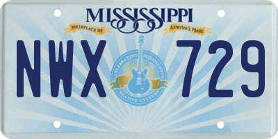 MS license plate NWX729