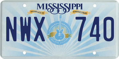 MS license plate NWX740