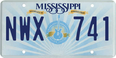 MS license plate NWX741