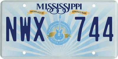 MS license plate NWX744