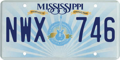 MS license plate NWX746