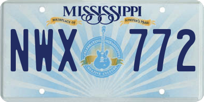 MS license plate NWX772