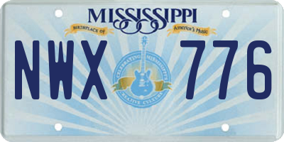 MS license plate NWX776
