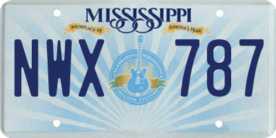MS license plate NWX787