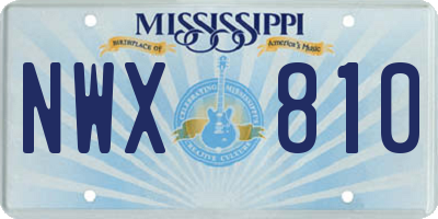MS license plate NWX810